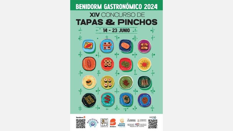 Cartel XIV Concurso de Tapas y Pinchos de Benidorm 2024